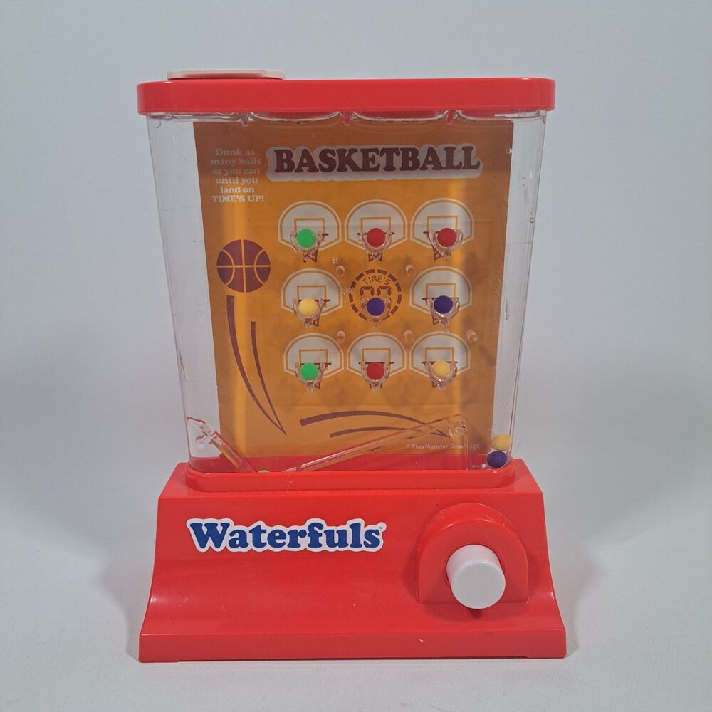 VTG Waterfuls Tomy Wonderful Water Game Red Tic Tac Toe Basketball Mole Hole